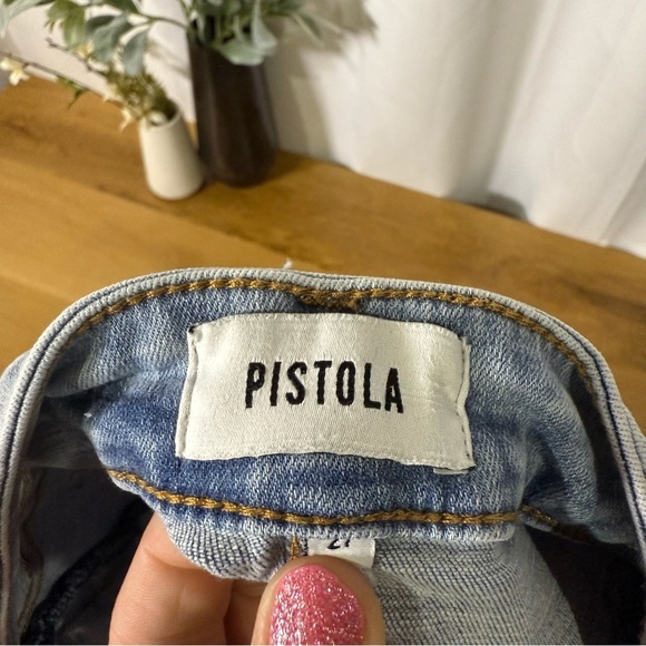 Pistola Scissor high waisted skinny jean, Light Blue distressed women’s size 27 - Picture 3 of 10